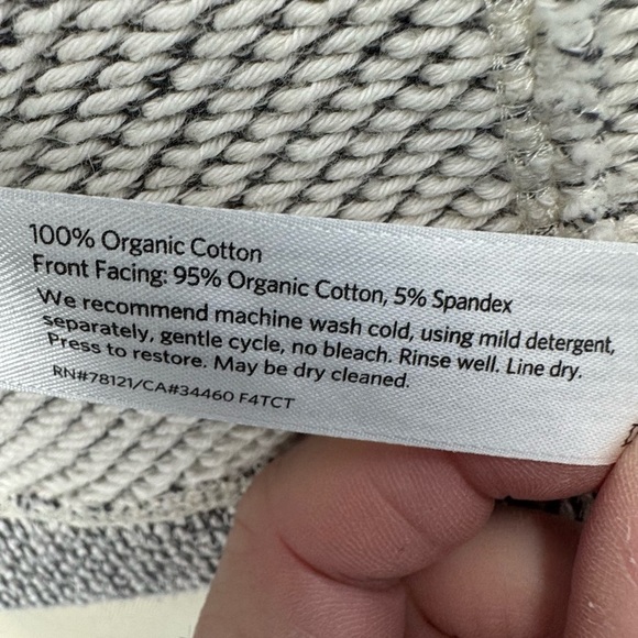 Eileen Fisher 100% Organic Cotton Twist Terry Zip-Front Moto Jacket Ash Size XL - Picture 8 of 10